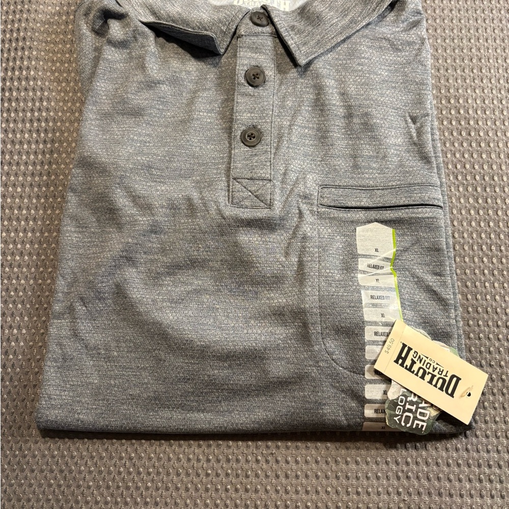 Duluth Trading Co Gray Polo Shirt